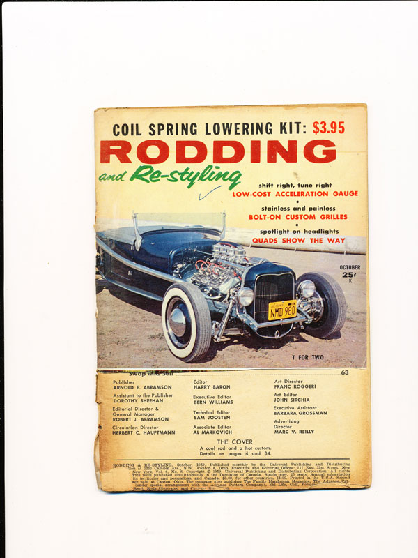 Rodding and Re-Styling October 1959