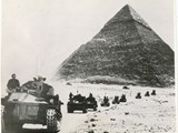 1939-02-05 Modern british tanks in shadow of pyramids in Egypt1