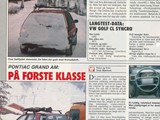 1988 VW Golf Syncro+Pontiac Grand Am article