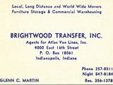 Brightwood Transfer, Indianapolis, Indiana, US Businesscard2