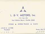L & V Motors,Fort Walton Beach, Florida, US Businesscard2