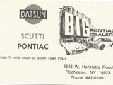 Scutti Pontiac, Rochester, New York, US Businesscard2