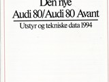 1994 Audi 80-80 Avant Technical Specification-Accessories